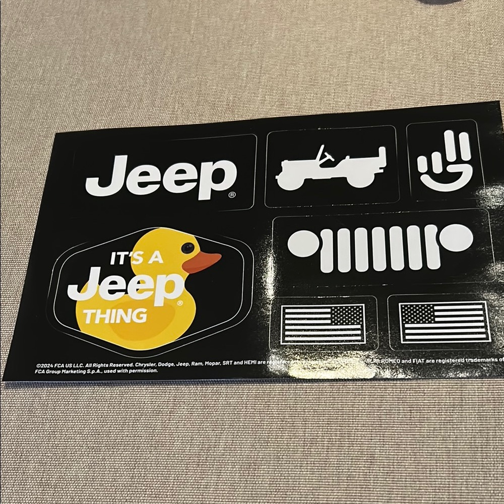 Jeep Black and White Sticker Set